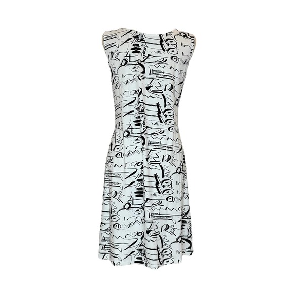 Women's Short Tank Dress Size XL White Script Beach Dress Sun Michael Tyler NWT - Picture 6 of 6